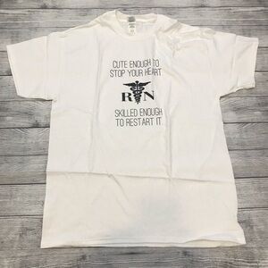 Registered Nurse RN White SS Tee Graphic Large